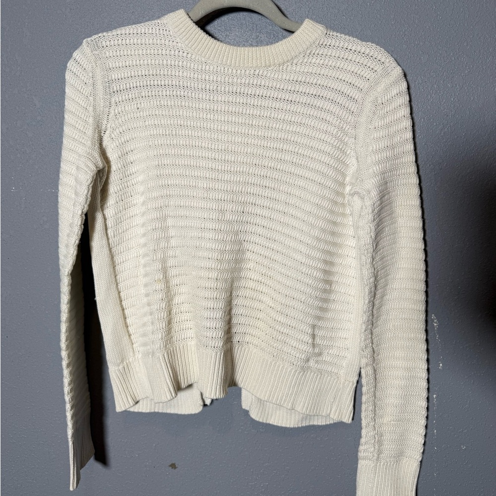 Rag & Bone White Split‎ Back Sweater- XS